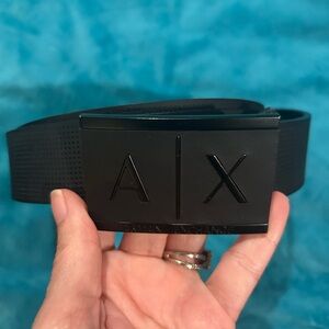 A/X Armani Exchange Black Logo Belt